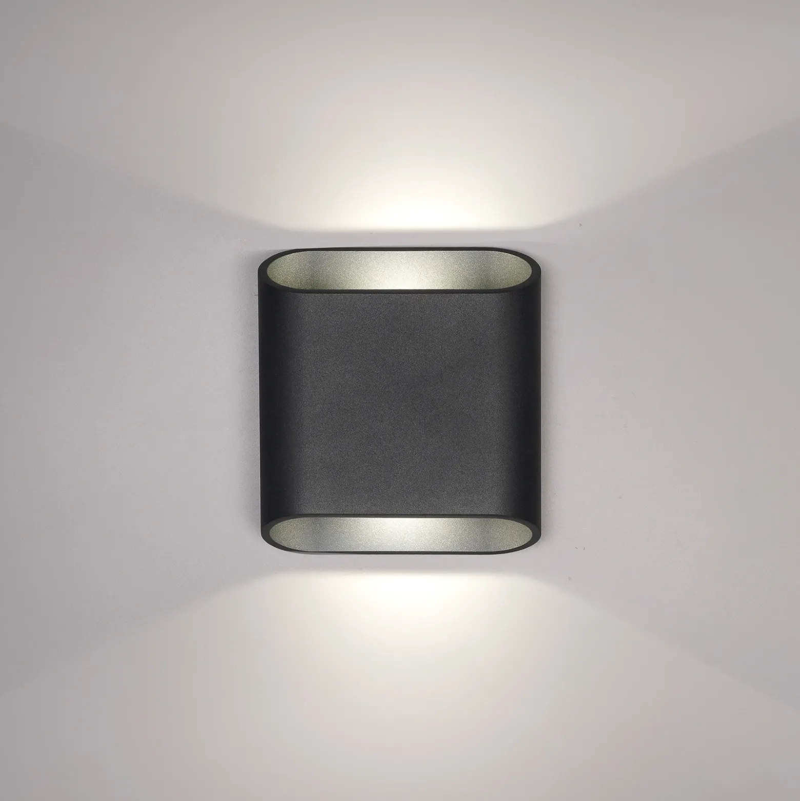 Aplique LED para exterior, grafito, up & down, CCT, atenuable, aluminio