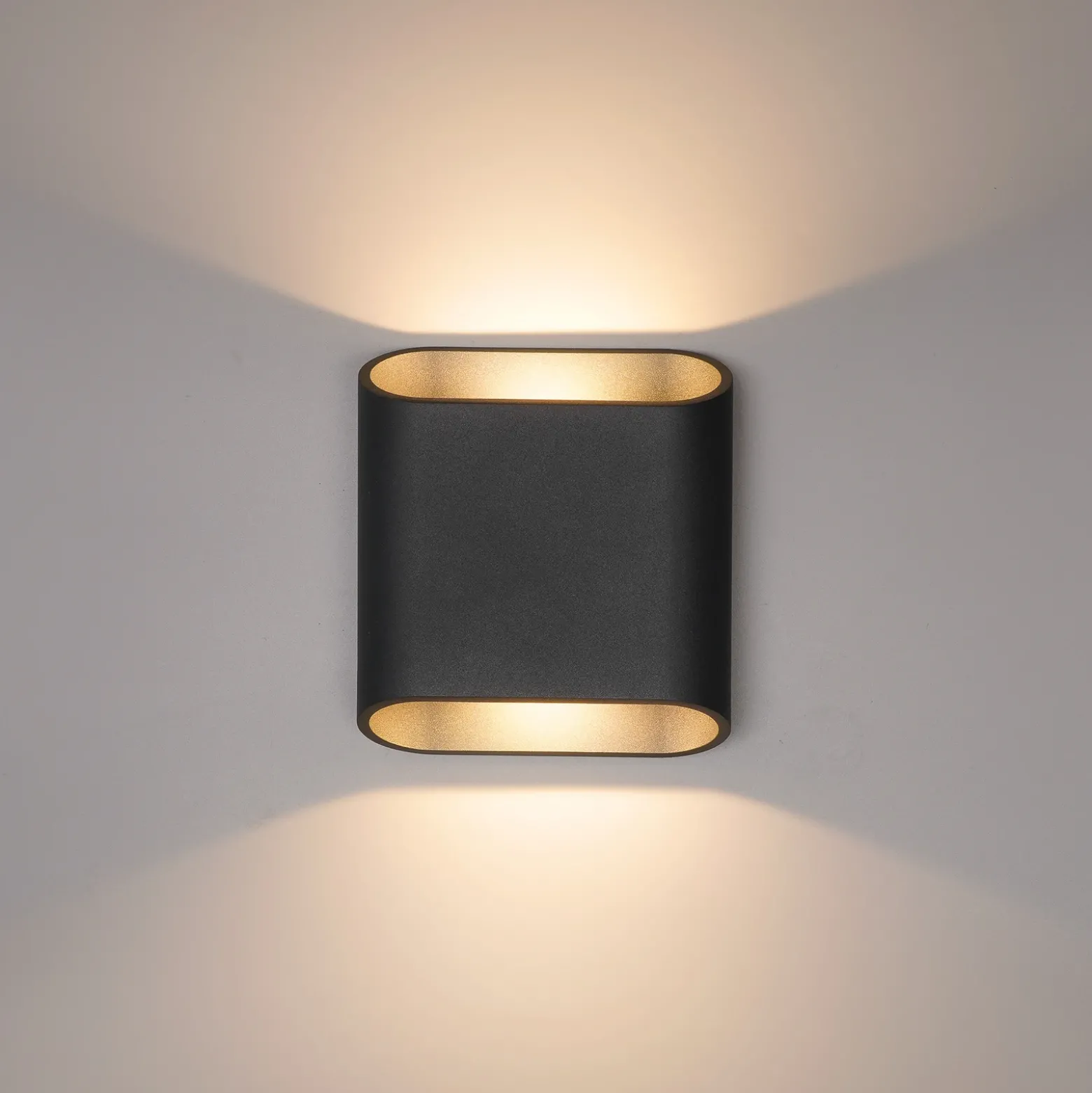 Aplique LED para exterior, grafito, up & down, CCT, atenuable, aluminio