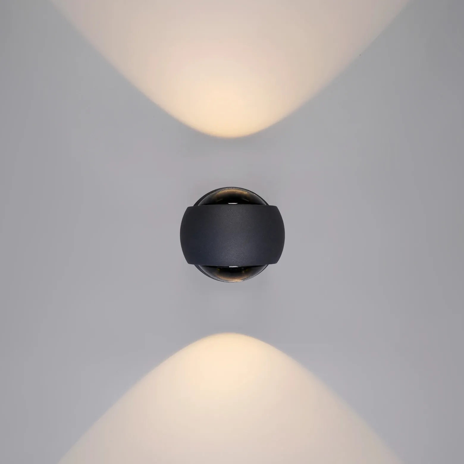 Aplique LED para exterior, grafito, up & down, CCT, atenuable, aluminio