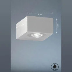Aplique LED para exterior Helsinki, plata