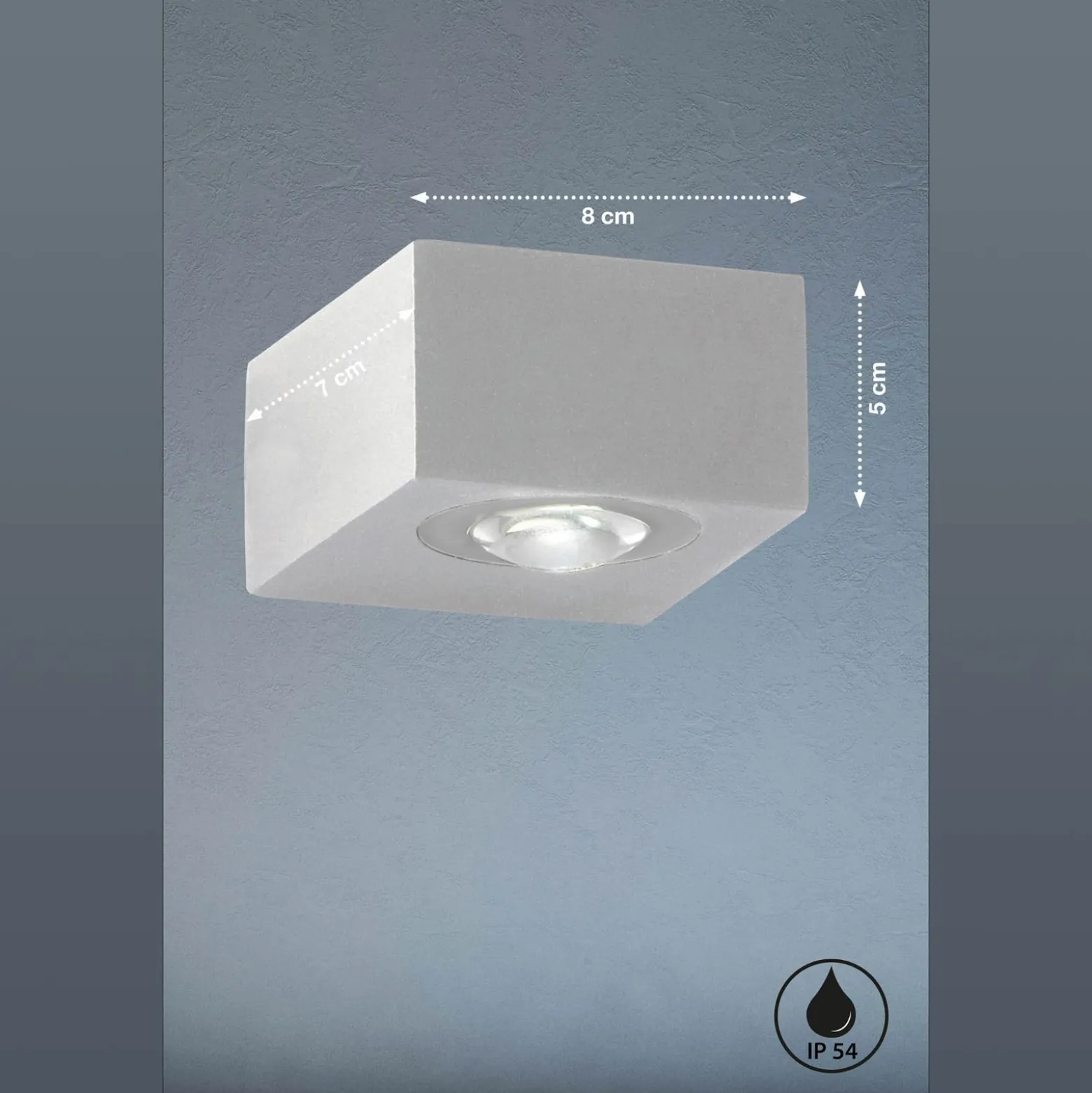 Aplique LED para exterior Helsinki, plata
