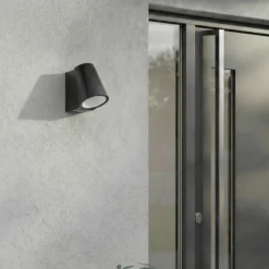 Aplique LED para exterior Illuvia de Lindby, negro mate, IP54