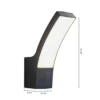 Aplique LED para exterior Ilvita de Lindby, antracita, metal, IP54