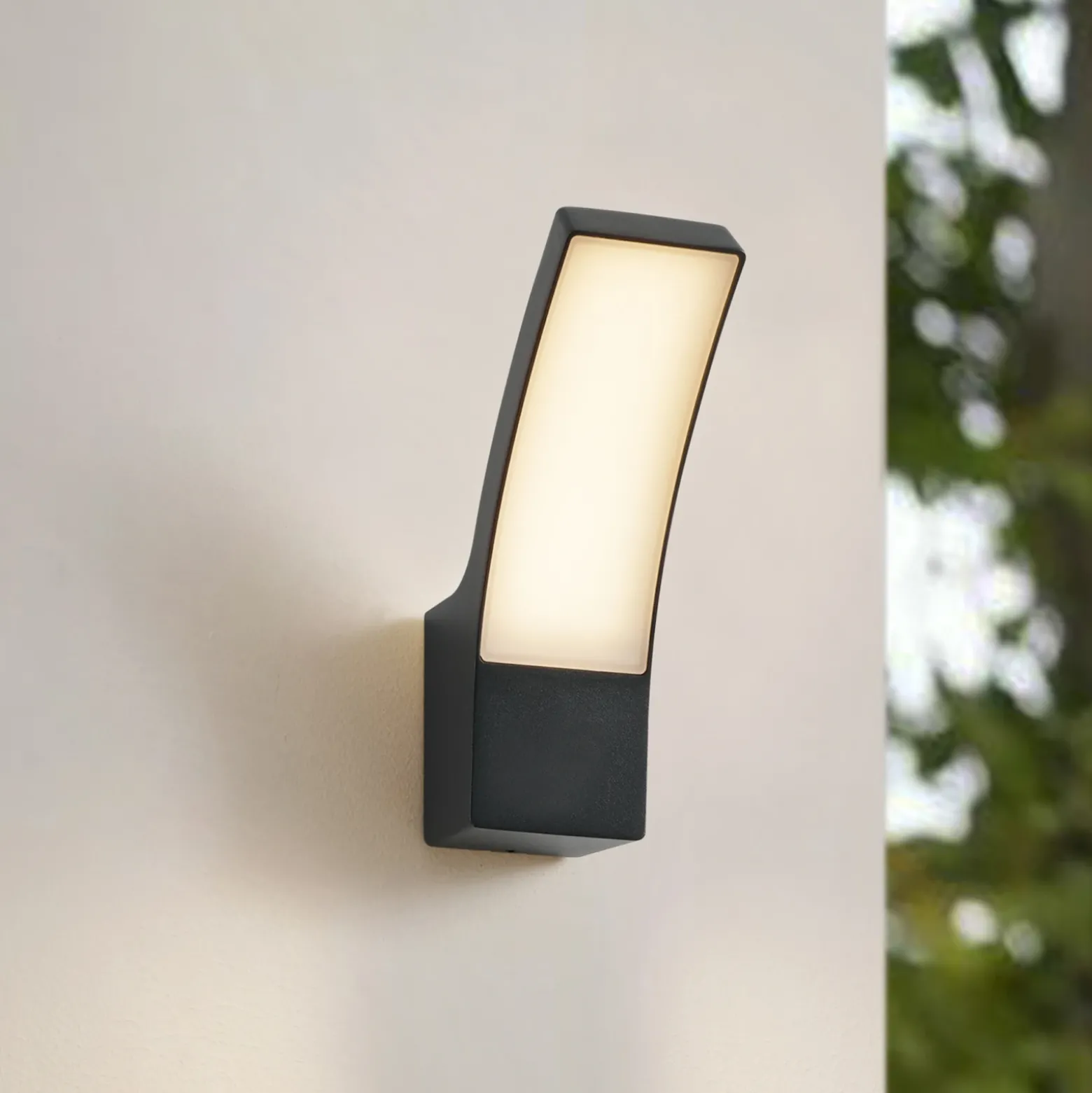 Aplique LED para exterior Ilvita de Lindby, antracita, metal, IP54