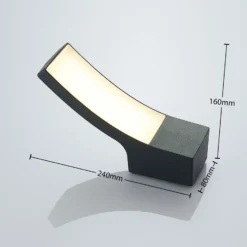 Aplique LED para exterior Ilvita de Lindby, antracita, metal, IP54
