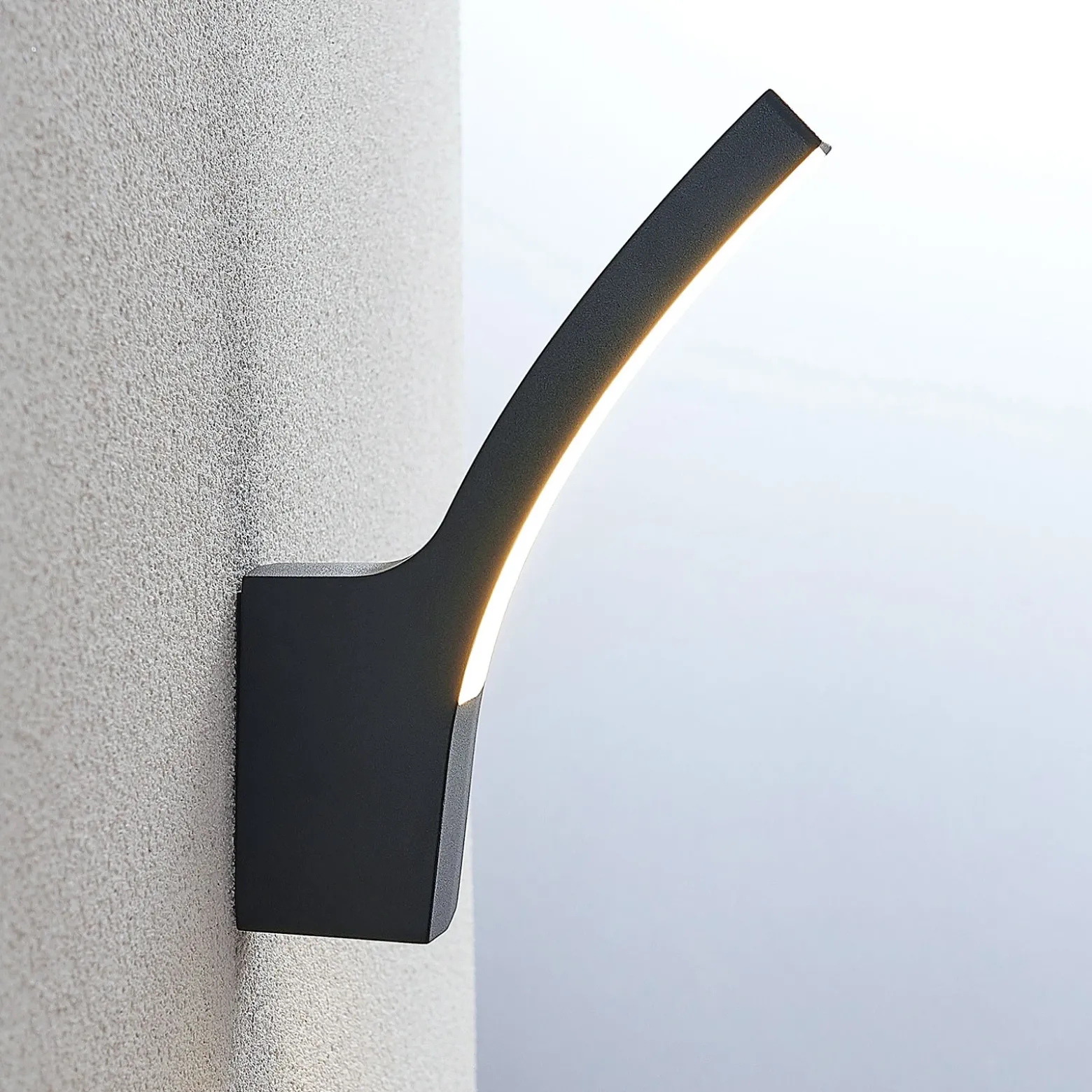 Aplique LED para exterior Ilvita de Lindby, antracita, metal, IP54