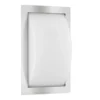 Aplique LED para exterior Ivett, acero inoxidable, sensor