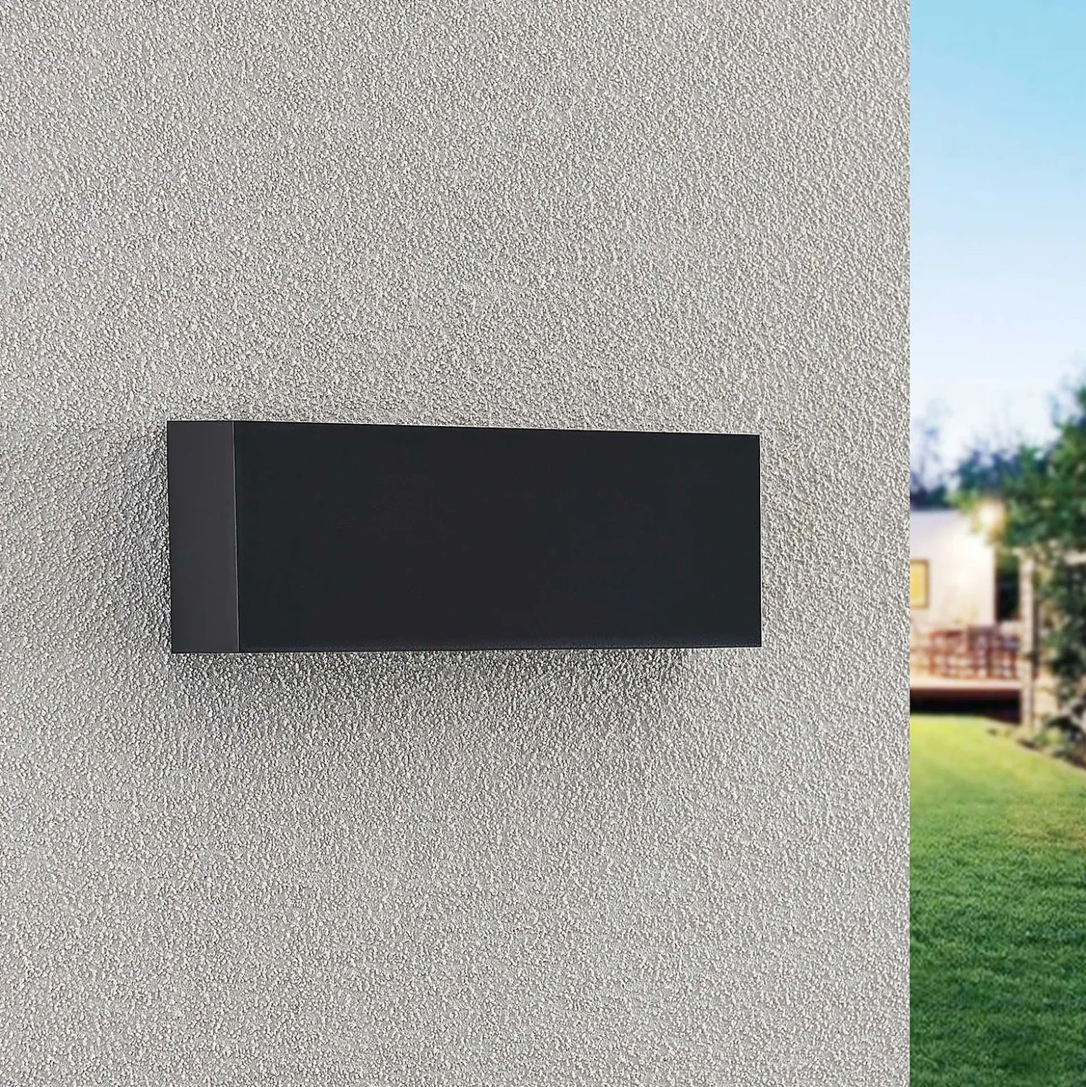 Aplique LED para exterior Jarte de Lindby, 24 cm, down, gris, IP65