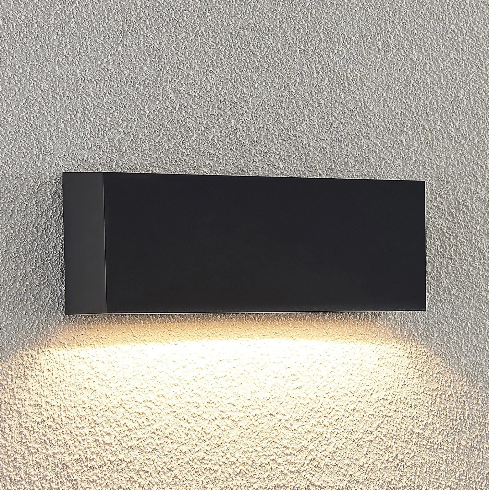 Aplique LED para exterior Jarte de Lindby, 24 cm, down, gris, IP65
