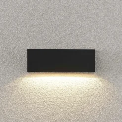 Aplique LED para exterior Jarte de Lindby, 24 cm, down, gris, IP65