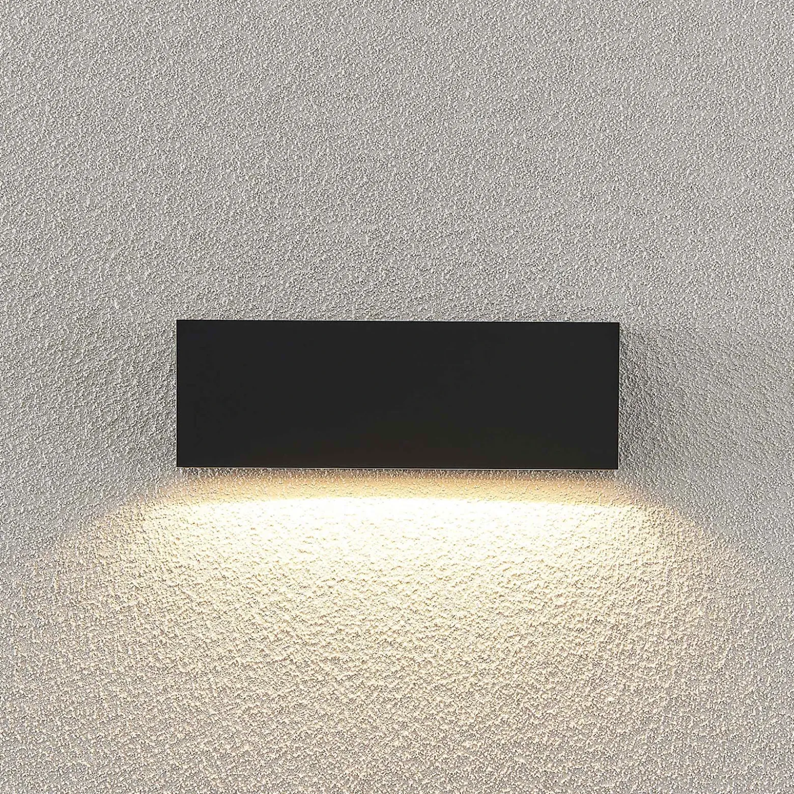 Aplique LED para exterior Jarte de Lindby, 24 cm, down, gris, IP65