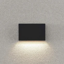 Aplique LED para exterior Jarte de Lindby, 20 cm, down, gris, IP65
