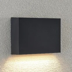 Aplique LED para exterior Jarte de Lindby, 20 cm, down, gris, IP65