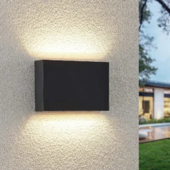 Aplique LED para exterior Jarte de Lindby, juego de 3, arriba/abajo, IP65
