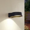 Aplique LED para exterior Jesiba de Lindby, antracita, aluminio, Ø 16 cm