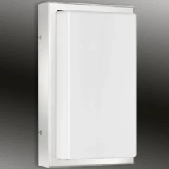 Aplique LED para exterior Julea, acero inoxidable, cristal