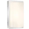 Aplique LED para exterior Julea, acero inoxidable, cristal, detector de