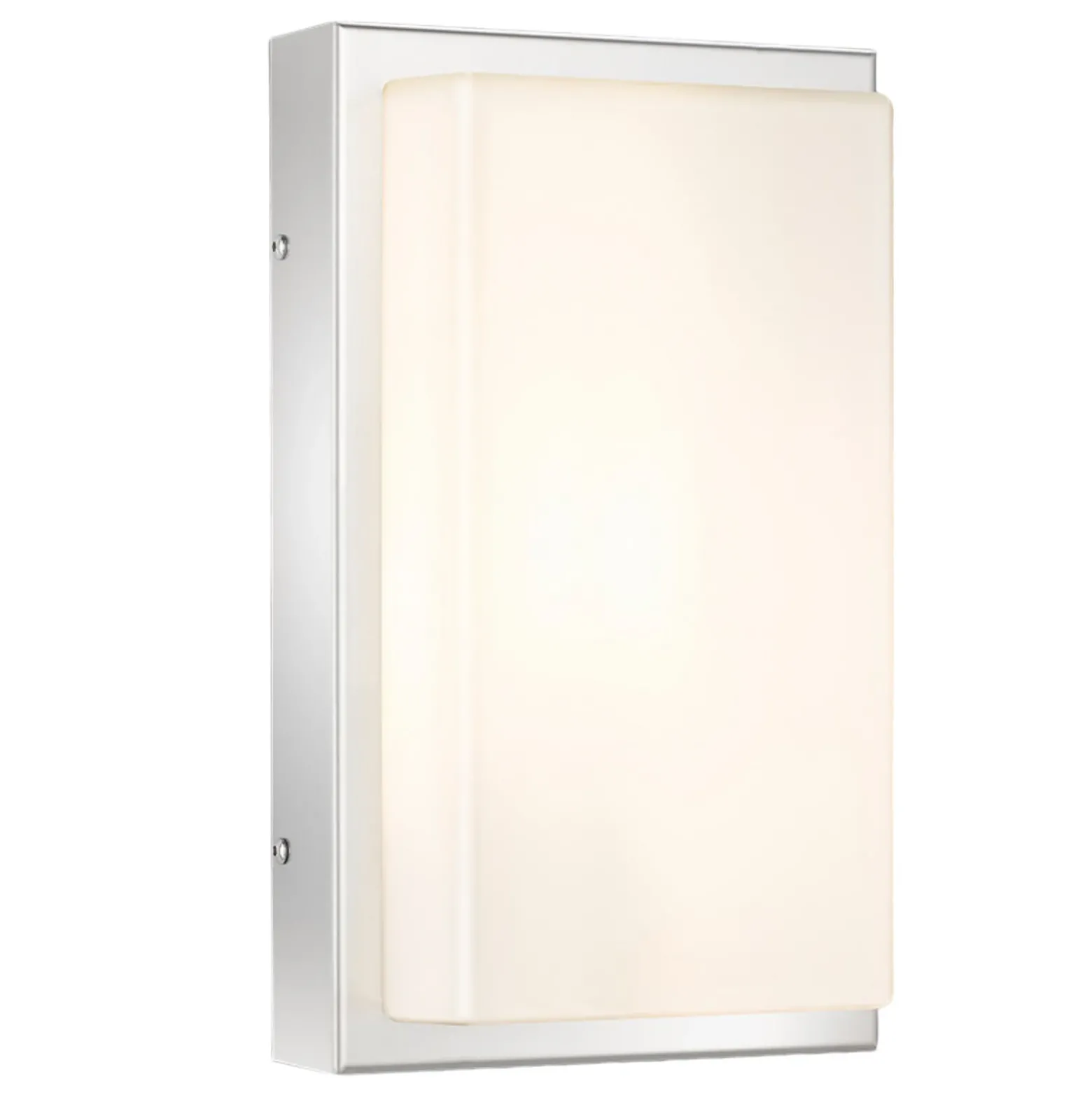 Aplique LED para exterior Julea, acero inoxidable, cristal, detector de