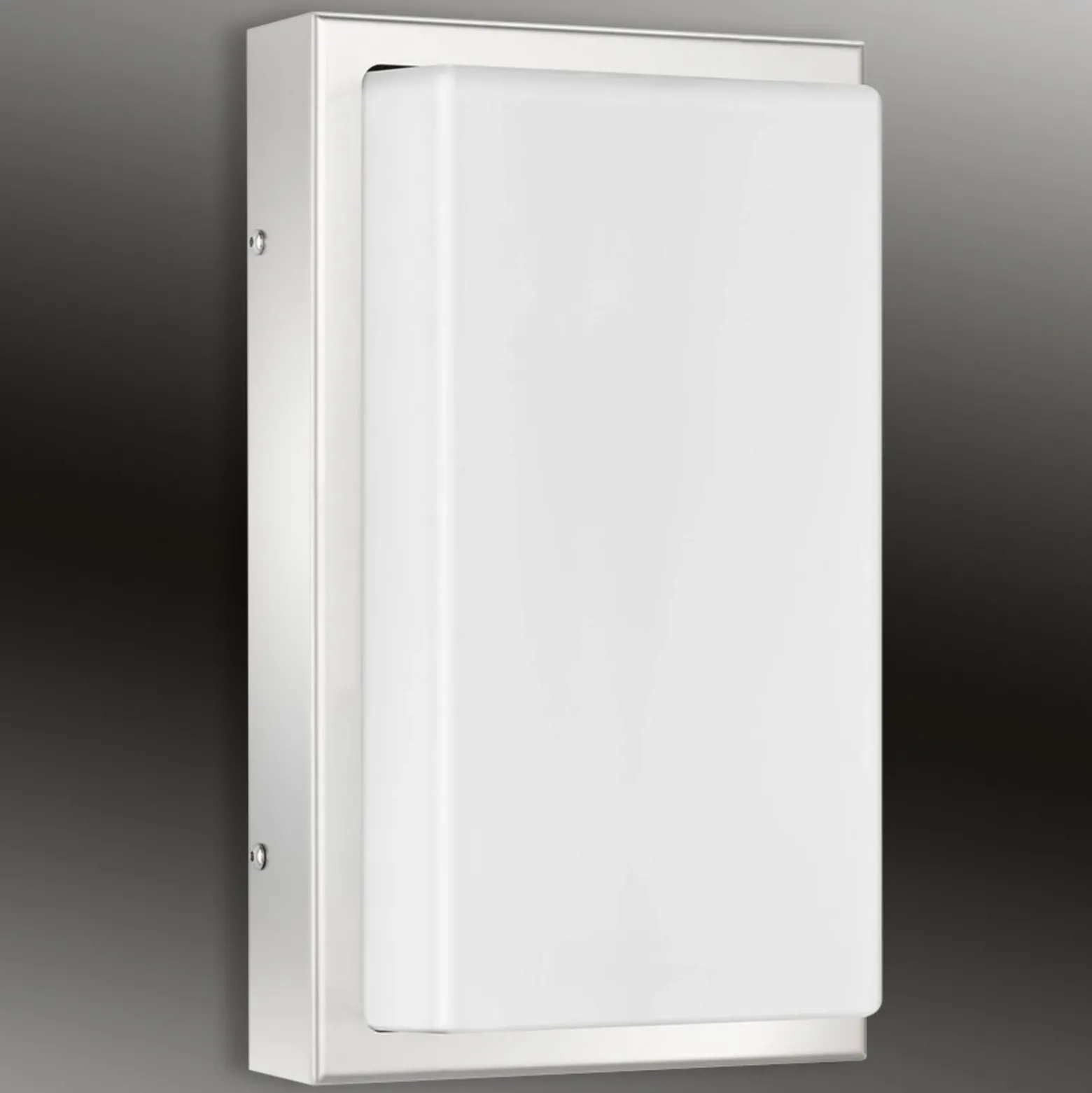 Aplique LED para exterior Julea, acero inoxidable, cristal, detector de