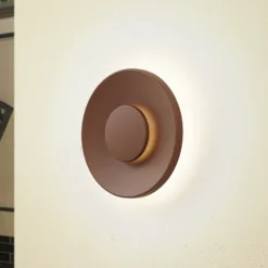 Aplique LED para exterior Kayana de Lucande, color óxido, aluminio, 24 cm