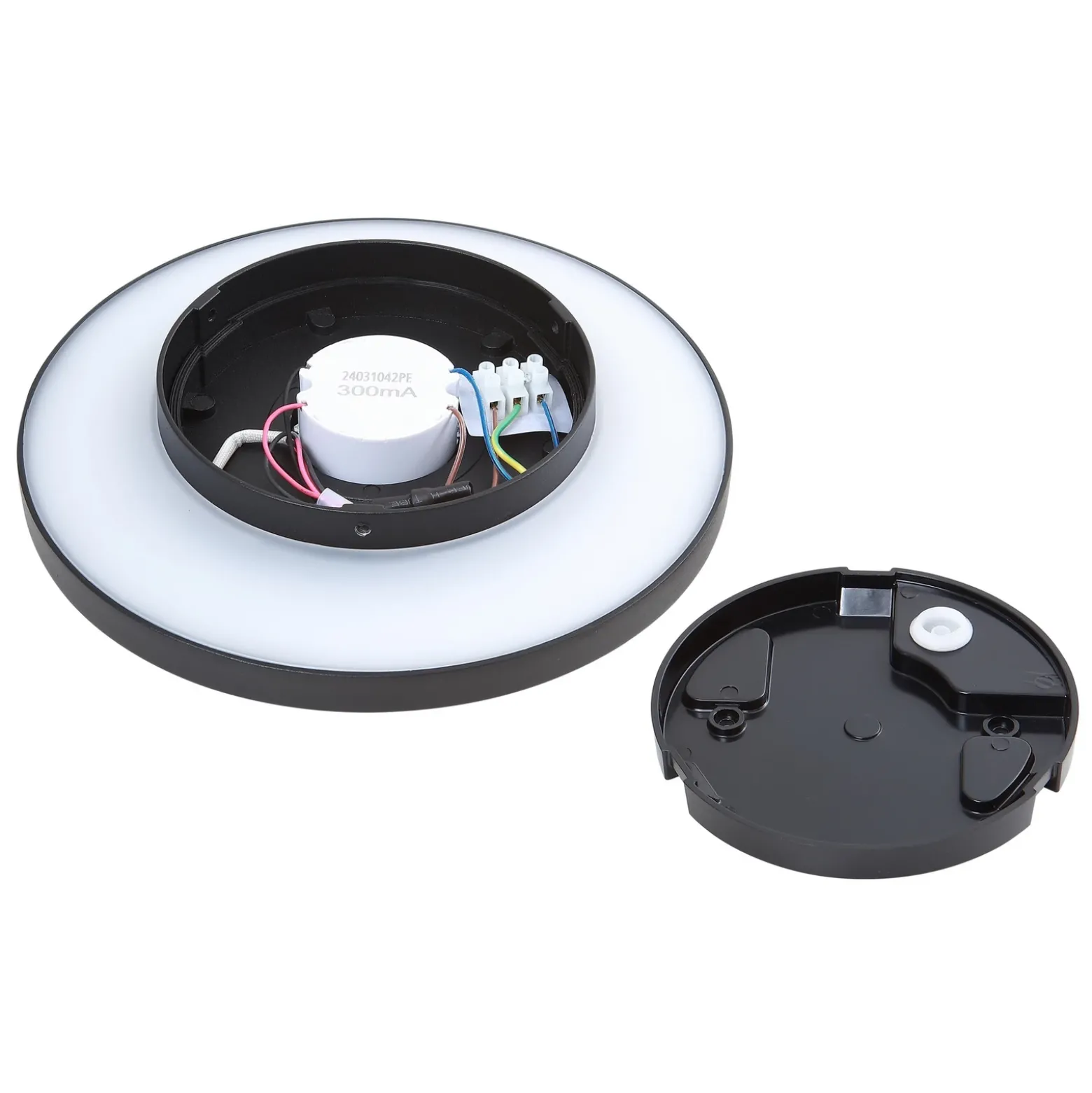 Aplique LED para exterior Kayana de Lucande, negro, aluminio, 24 cm