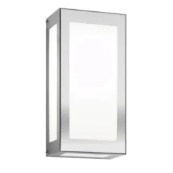 Aplique LED para exterior Kina, acero inoxidable, cristal, 2700K