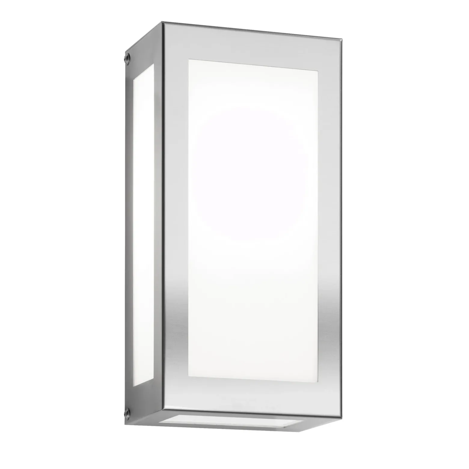 Aplique LED para exterior Kina, acero inoxidable, cristal, 2700K