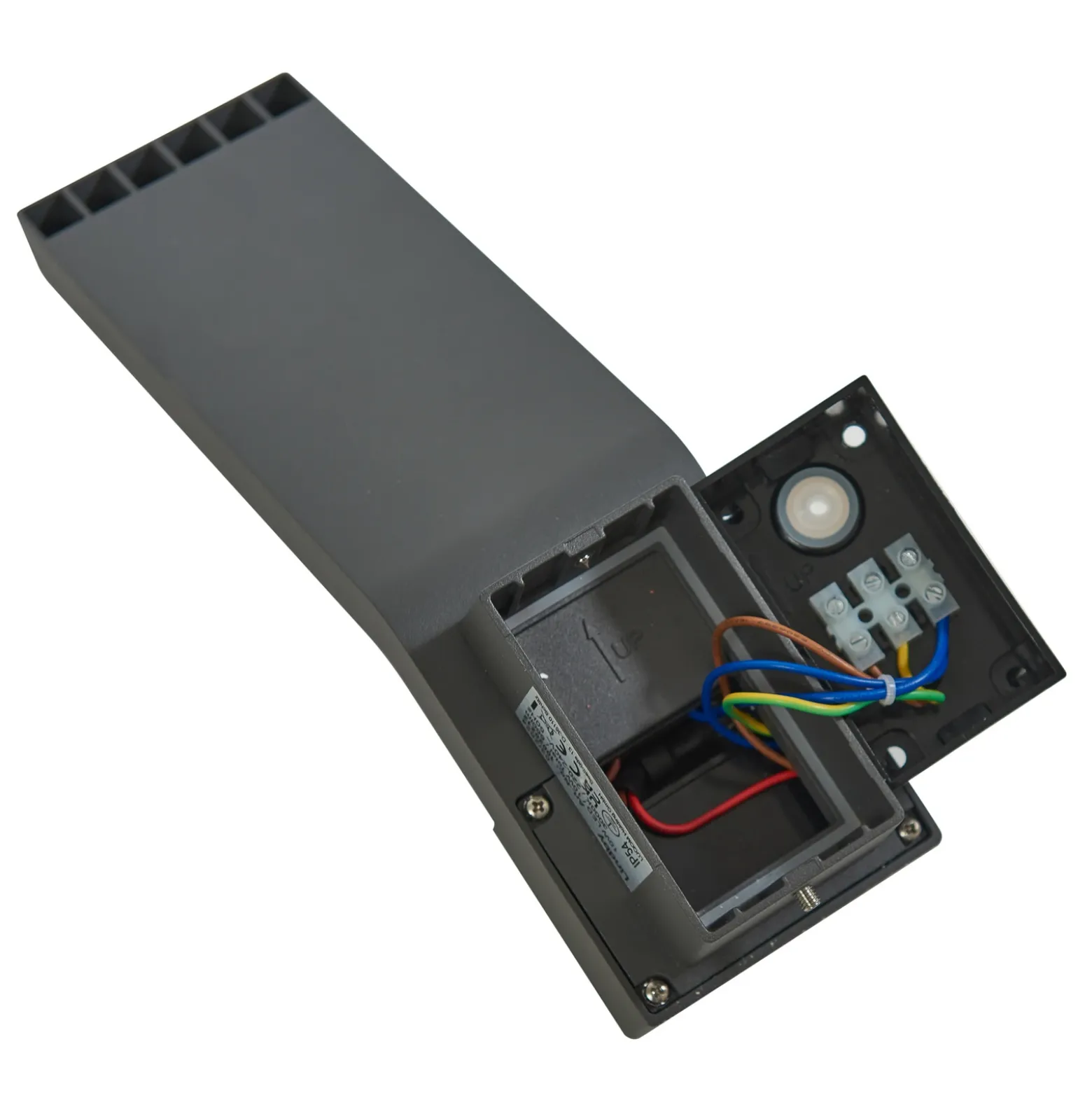Aplique LED para exterior Korvik de Lindby, 26 cm, antracita, sensor