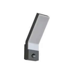 Aplique LED para exterior Korvik de Lindby, 26 cm, antracita, sensor