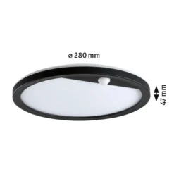 Aplique LED para exterior Lamina de Paulmann, negro, sensor, IP44