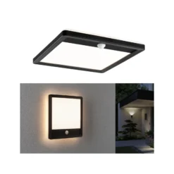 Aplique LED para exterior Lamina de Paulmann, negro, sensor, IP44