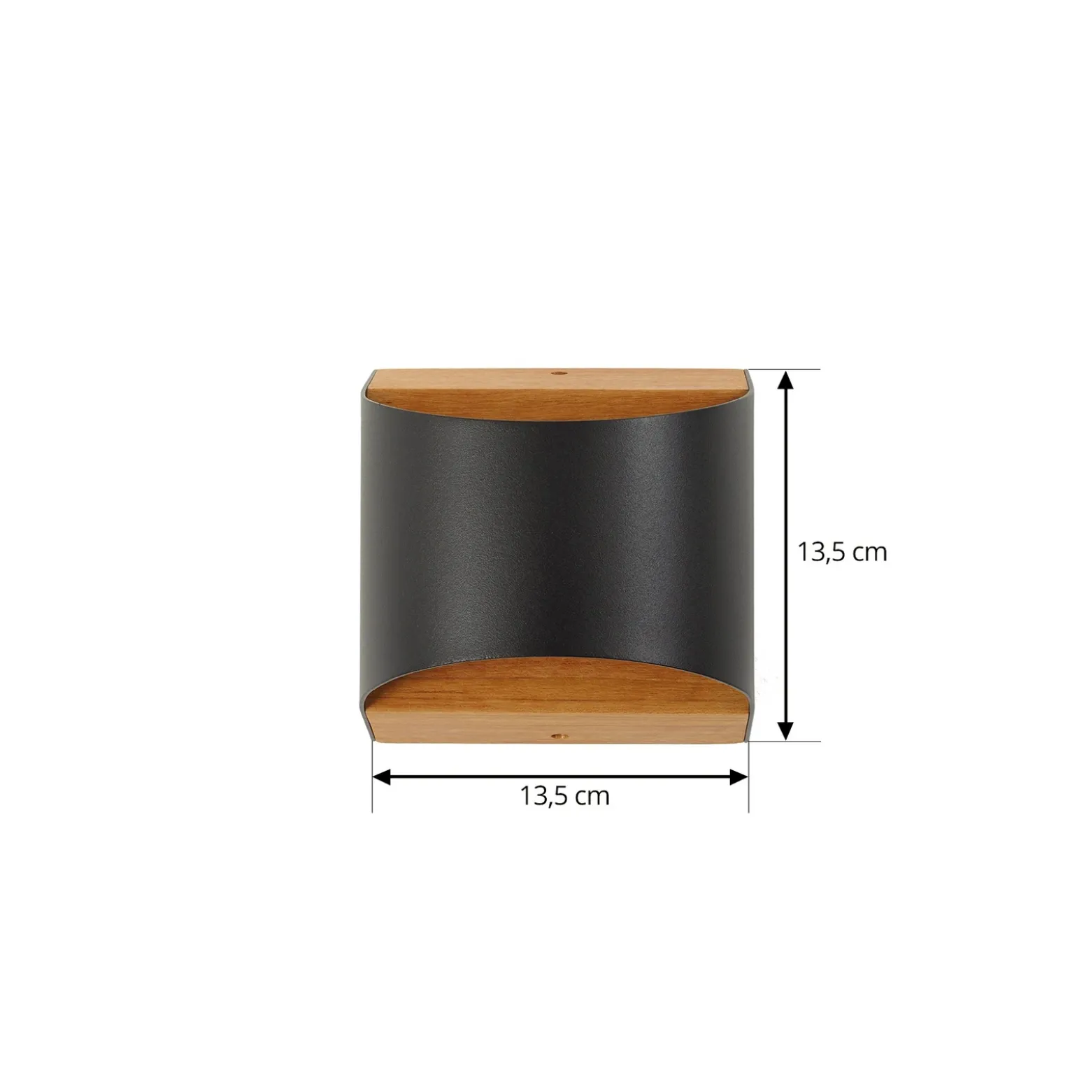 Aplique LED para exterior Lenore de Lindby, negro, metal, 13,5 cm