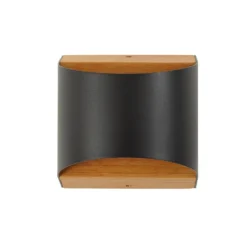 Aplique LED para exterior Lenore de Lindby, negro, metal, 13,5 cm