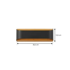 Aplique LED para exterior Lenore de Lindby, negro, metal, 36,5 cm
