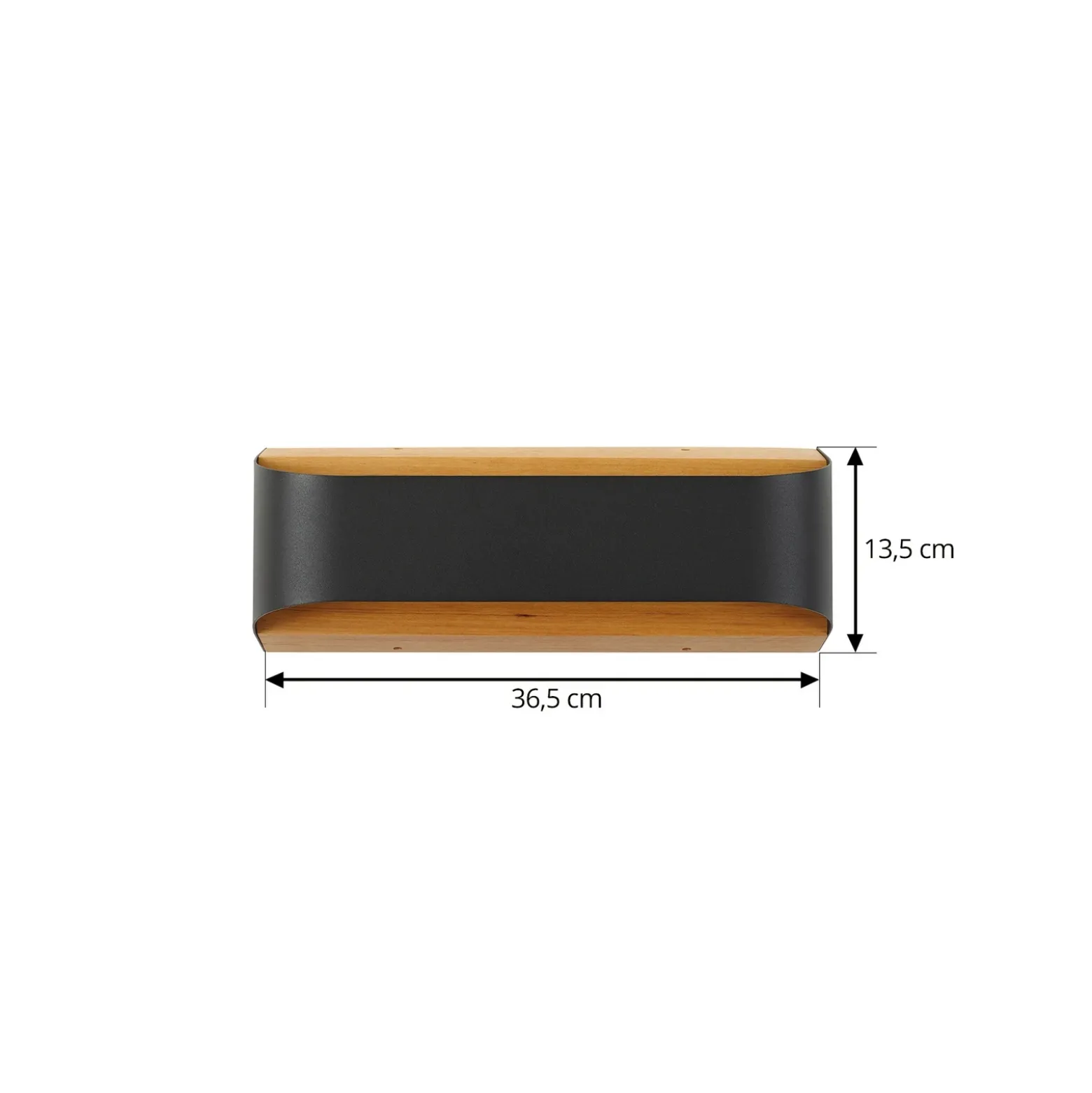 Aplique LED para exterior Lenore de Lindby, negro, metal, 36,5 cm