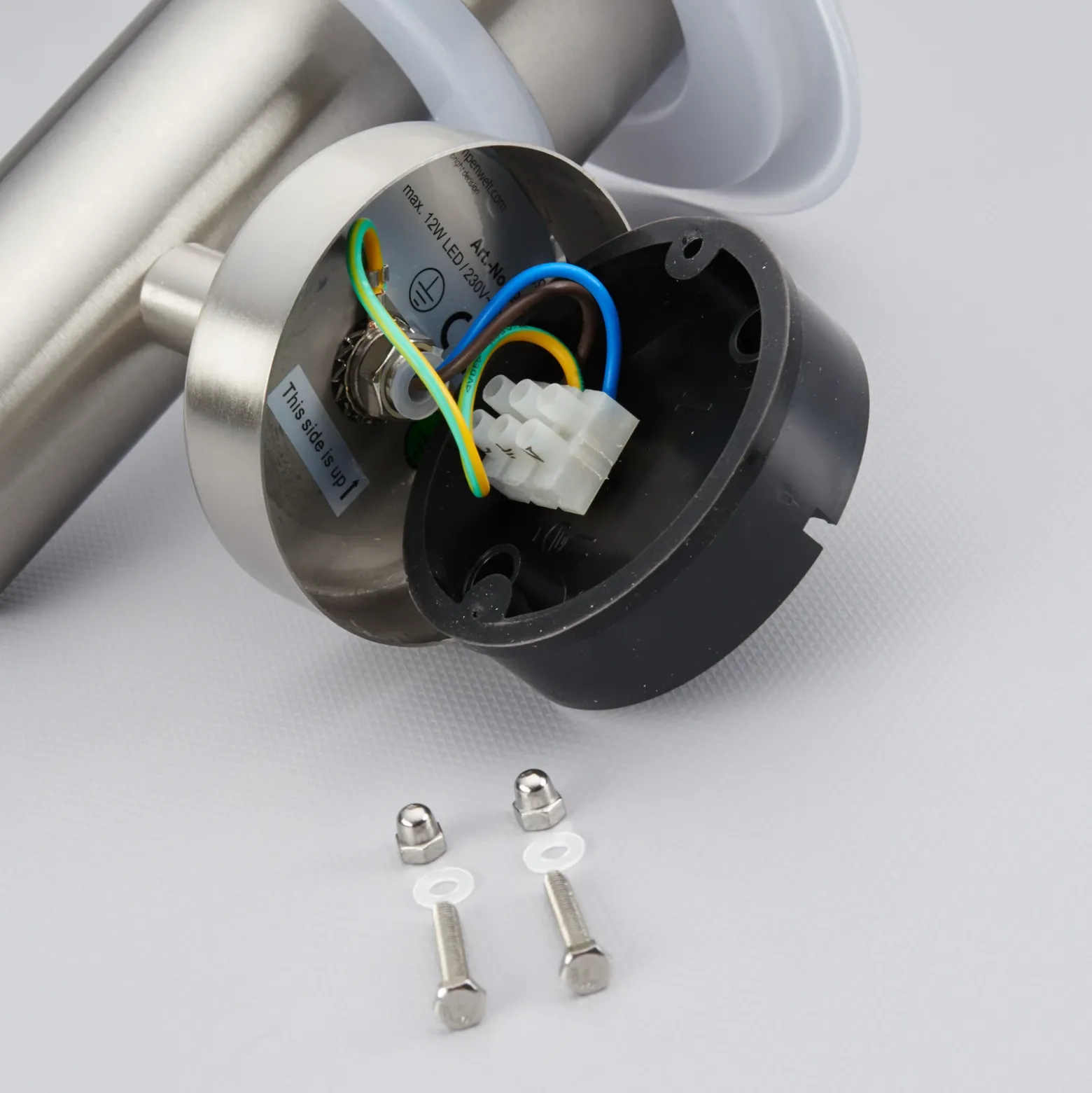 Aplique LED para exterior Lillie de Lindby, sensor, altura 19 cm