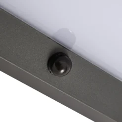 Aplique LED para exterior Lindby Fando, color antracita, con sensor, IP44