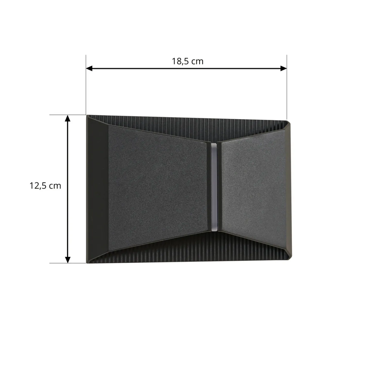 Aplique LED para exterior Lindby Anlira, negro, Up & down, IP65