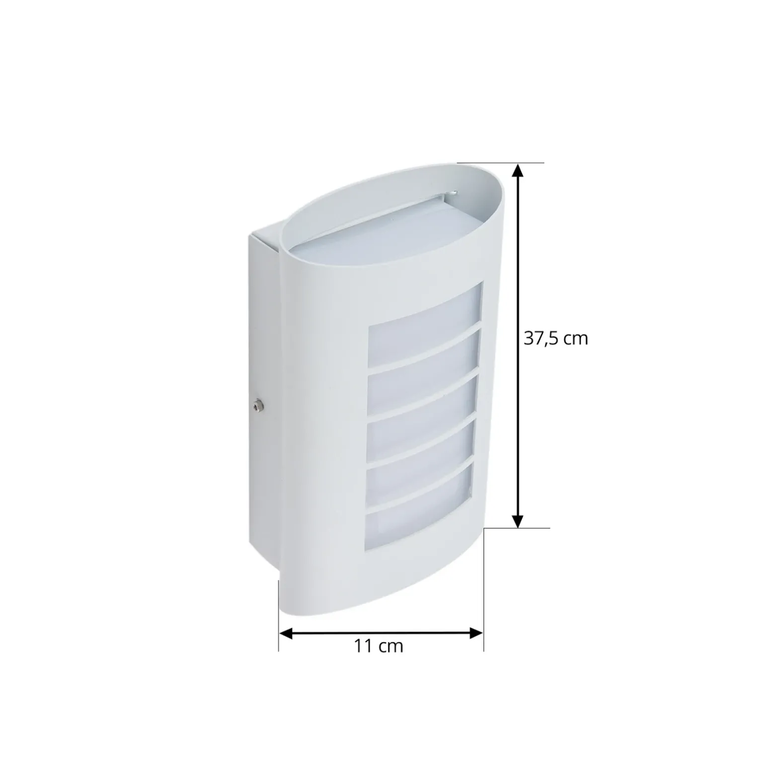 Aplique LED para exterior Lindby «Ismael», blanco, aluminio, altura 26,8 cm