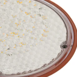 Aplique LED para exterior Lindby Capelo, color tierra, Ø 20 cm, IP65