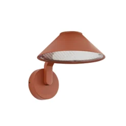 Aplique LED para exterior Lindby Capelo, color tierra, Ø 20 cm, IP65