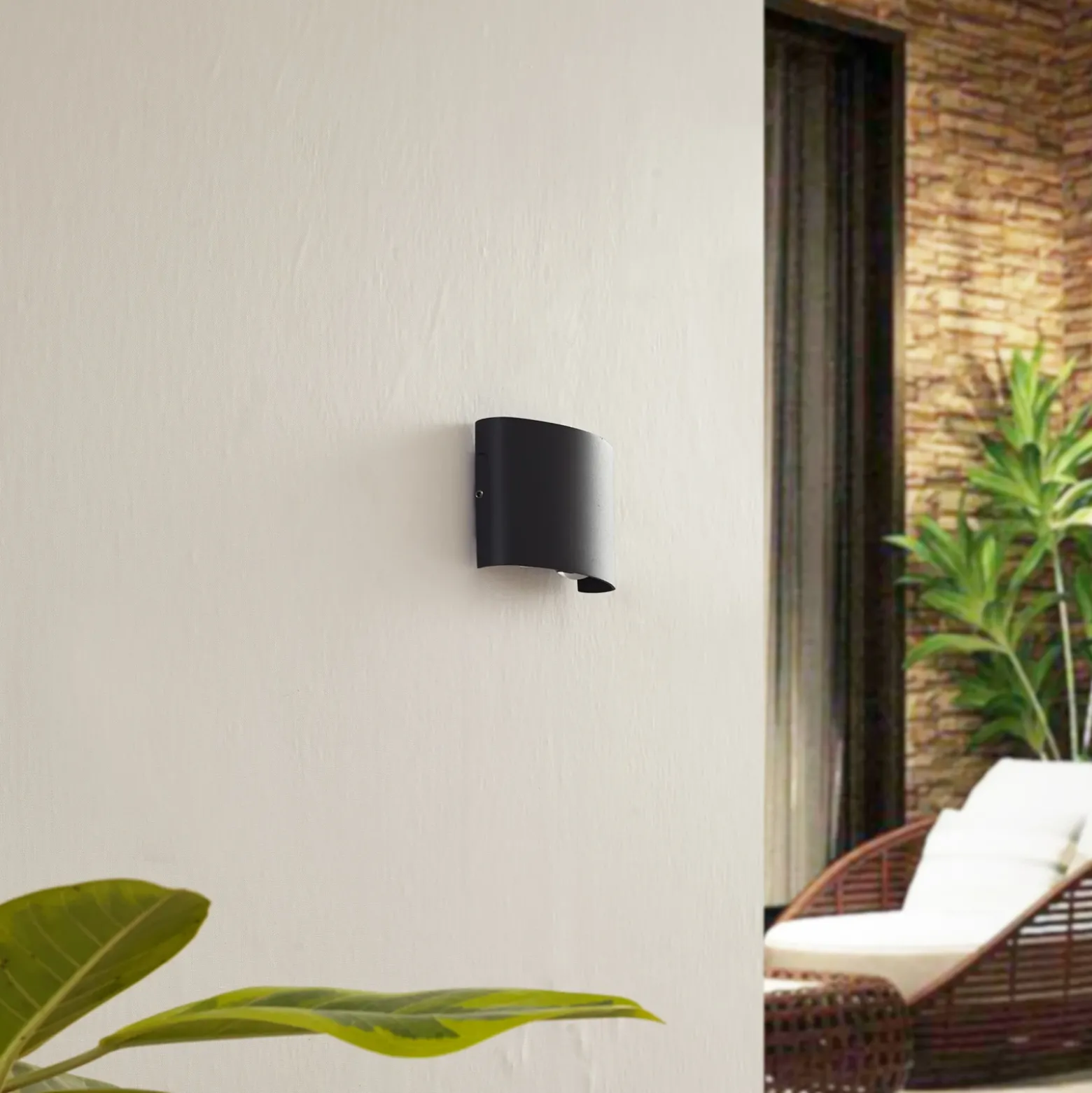 Aplique LED para exterior Lindby Ithan, 2 luces, antracita, 12 cm