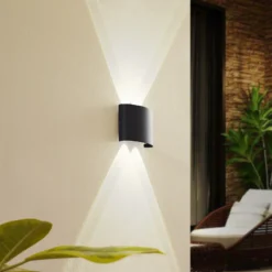 Aplique LED para exterior Lindby Ithan, 2 luces, antracita, 12 cm