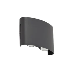 Aplique LED para exterior Lindby Ithan, 2 luces, antracita, 12 cm