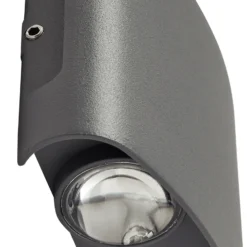 Aplique LED para exterior Lindby Ithan, 2 luces, antracita, 12 cm