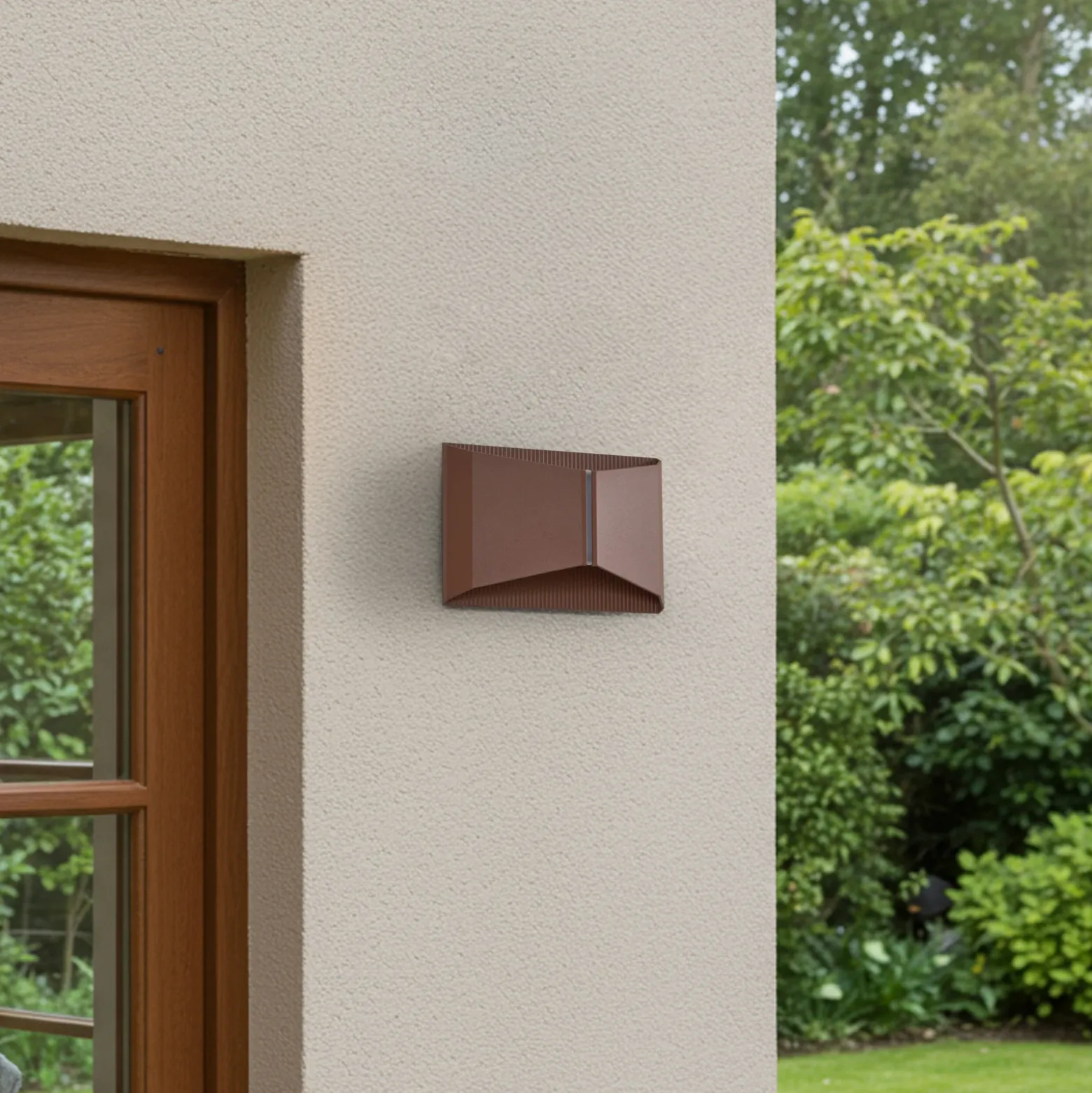 Aplique LED para exterior Lindby Anlira, marrón, Up & down, IP65