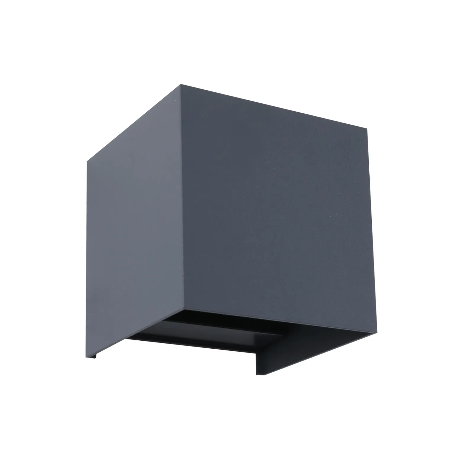 Aplique LED para exterior Lindby Smart Dara, gris, angular, CCT RGB, Tuya