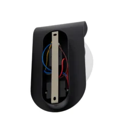 Aplique LED para exterior Lindby Lacie, sensor, blanco/negro, aluminio