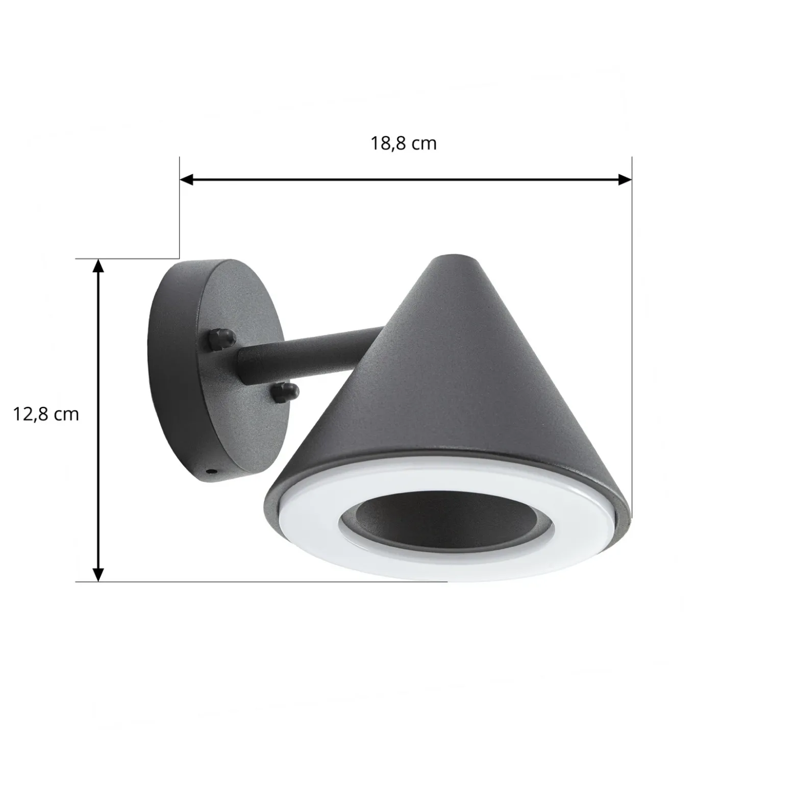Aplique LED para exterior Lindby Soran, negra, metal, IP44