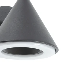 Aplique LED para exterior Lindby Soran, negra, metal, IP44